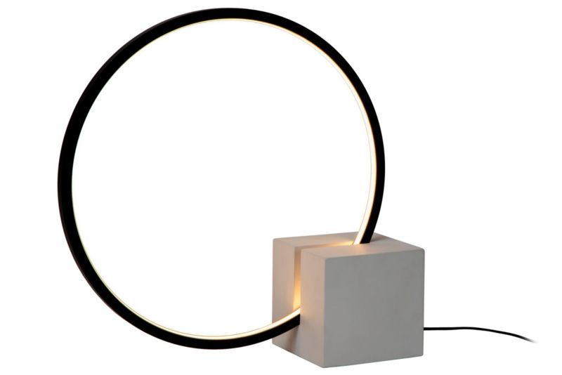 Lampa stołowa Lucide CIRKELIS czarno-szara LED 6W 3000K 180lm IP20 wym:32x32x10cm - 1 szt.