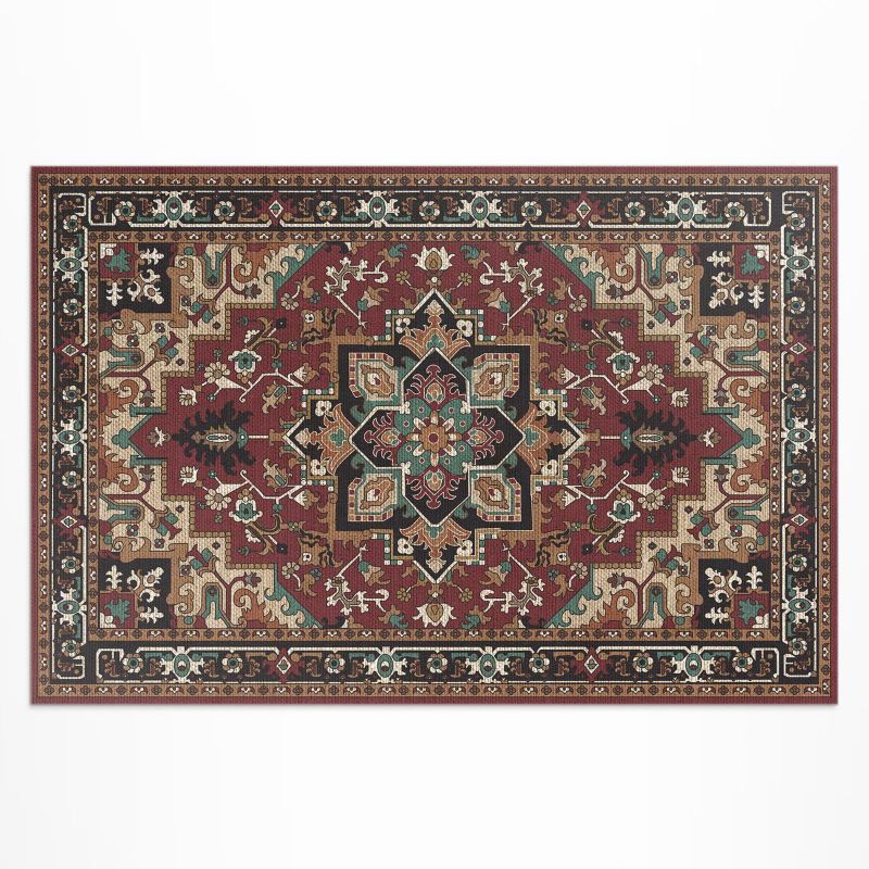 Dywan Winylowy Z Nadrukiem Wallfluent 100x150 cm Klasyczny wzór turecki imitacja tkaniny 1 szt.