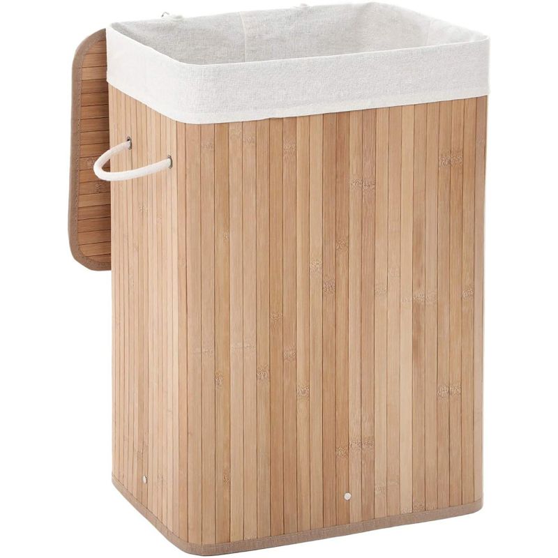 Kosz na pranie Songmics bambusowy 40 x 30 x 60 cm 72 litry 1 szt.
