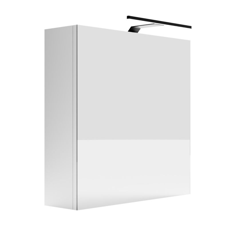 Szafka Łazienkowa SKXMeble Wisząca z Lustrem i Podświetleniem LED Elza Biały 60x50x14 1szt.