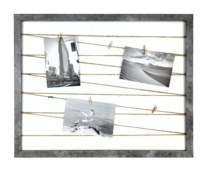 Galeria na zdjęcia Fotogaleria sznurkowa ramka ze sznurkami Frames Factory 40x50 szara 1szt.