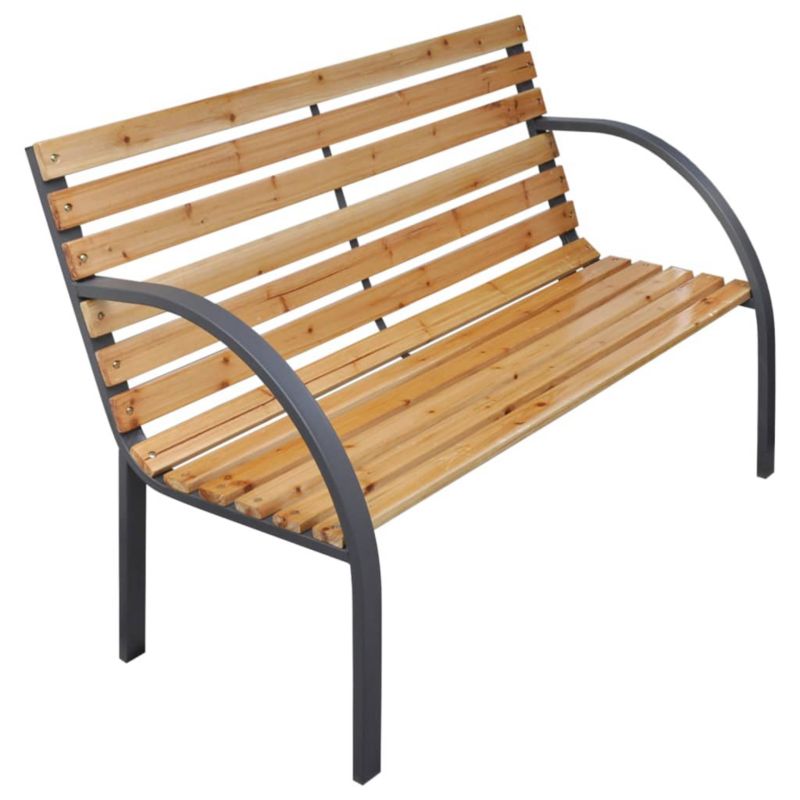 Ławka ogrodowa vidaxl 112 cm 319573 brąz 1 szt