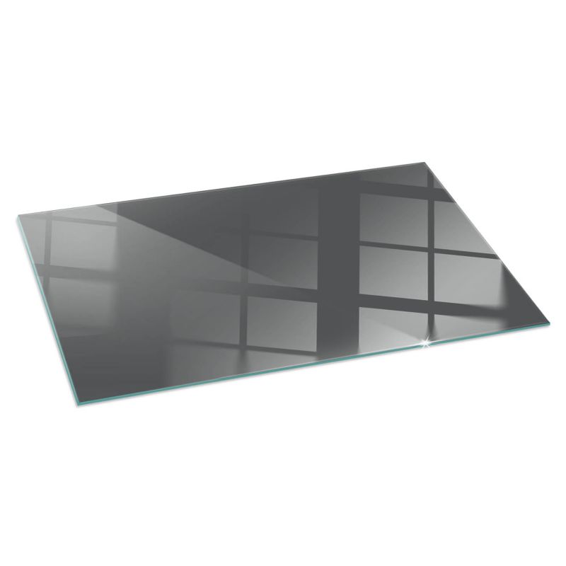 Podkładka Szklana Tulup 120x60 cm Ochrona Podłogi przed Kominkiem Szaro-brązowy 1 szt.