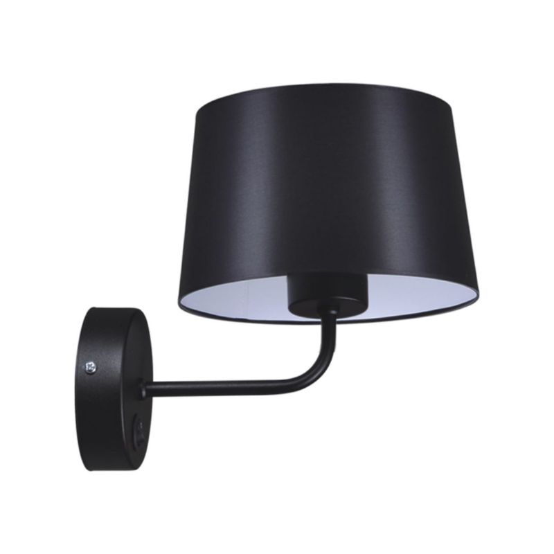 Kinkiet ścienny Kaja Remi czarno-biały styl klasyczny 1 x E27 x 60W IP20 wym: 25 x 20 x 25 cm - 1 szt.