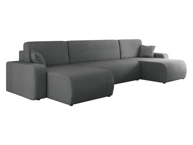 Narożnik z funkcją spania MIRJAN 24 Piano U Sztruks ciemny szary 1 szt.