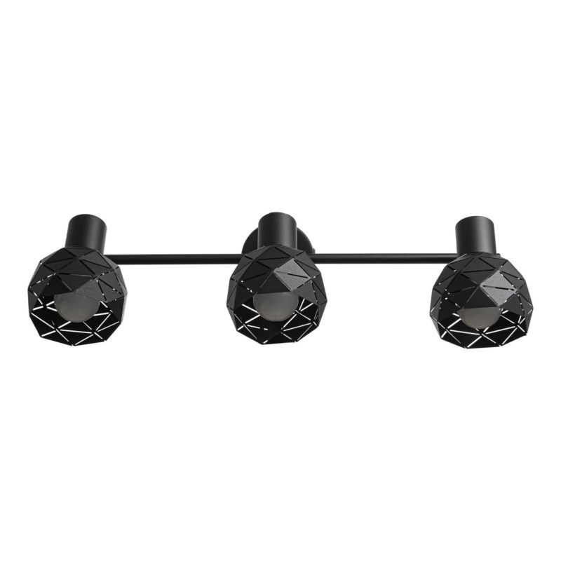 Kinkiet ścienny Light Prestige Reus czarny 3 x E14 x 40W IP20 wym: 10 x 48 x 17 cm - 1 szt.