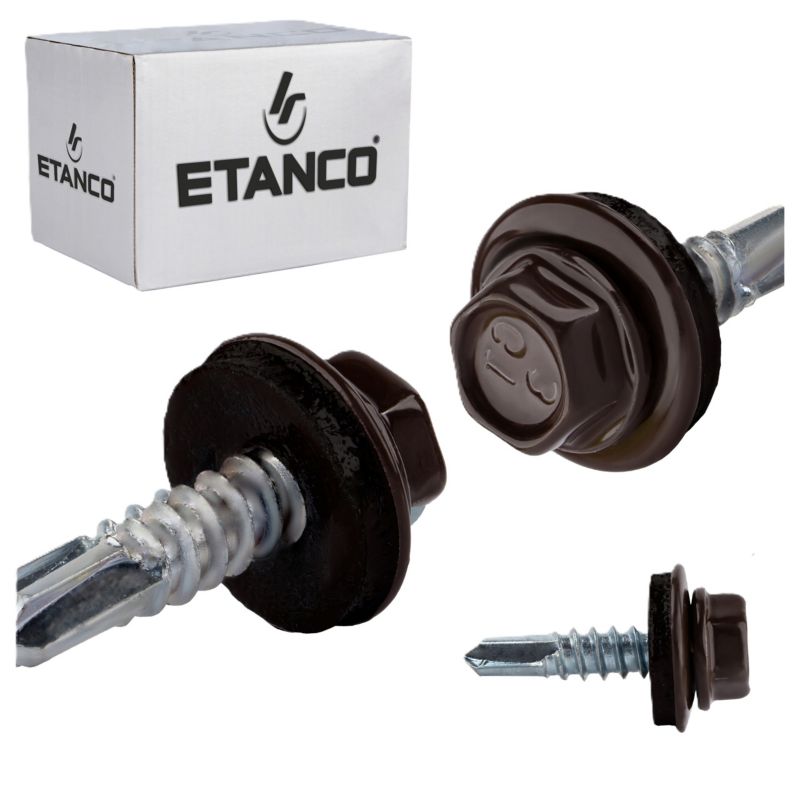 Wkręty samowiercące do metalu Etanco GT3 Z14 4,8x19 mm RAL 8017 250szt