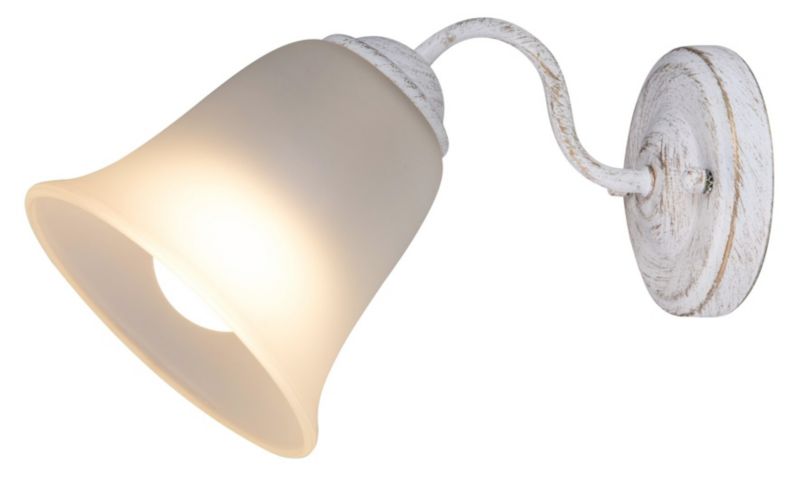 Kinkiet ścienny Rabalux Fabiola biały antyczny-szkło opalizowane 1 x E27 x 40W IP20 wym: 17 x 15 x 30 cm - 1 szt.