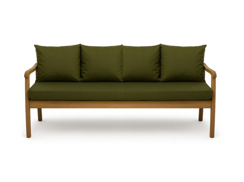 Poduszka ogrodowa na ławkę 3-os, Setgarden, 170x50x50cm, Zielona dwustronne Poduszki na ławkę zdejmowany pokrowiec,Mix 1szt