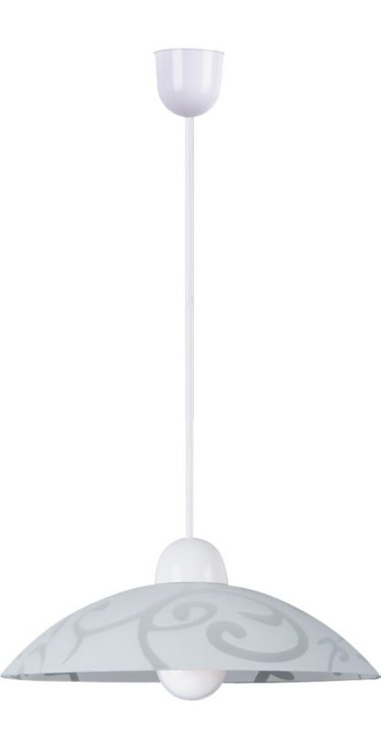 Lampa wisząca Rabalux Scroll biało-przezroczysty wym: 90 x 30 x 30 cm 1xE27 x 60W 1 szt.