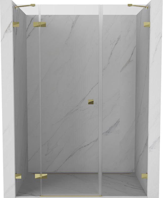 Drzwi prysznicowe Mexen Lunar złote 135x200 cm 834S-135-050-50-00-L 1 szt.