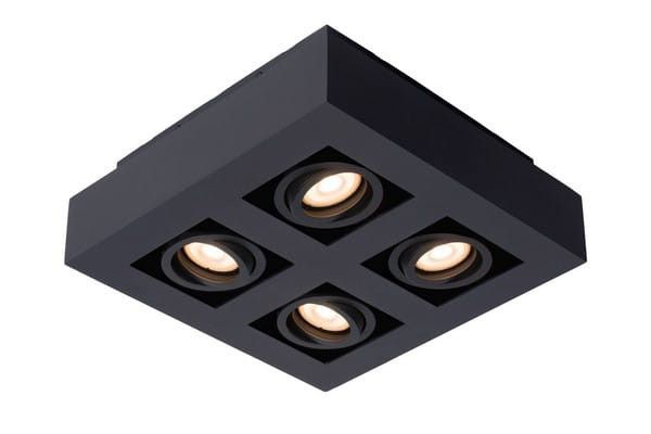 Reflektor sufitowy Lucide Xirax czarny 4 x GU10 x 5W IP20 wym: 25 x 25 cm - 1 szt.