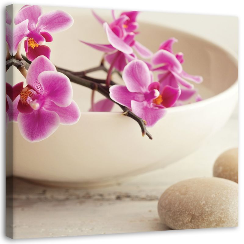 Obraz na płótnie Feeby Różowe orchidee zen shabby chic 60x60cm 1szt