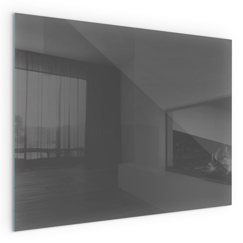 Szklana Podkładka Pod Kominek Prostokąt Wallfluent 80x60 cm Szaro-brązowy ton 1 szt.