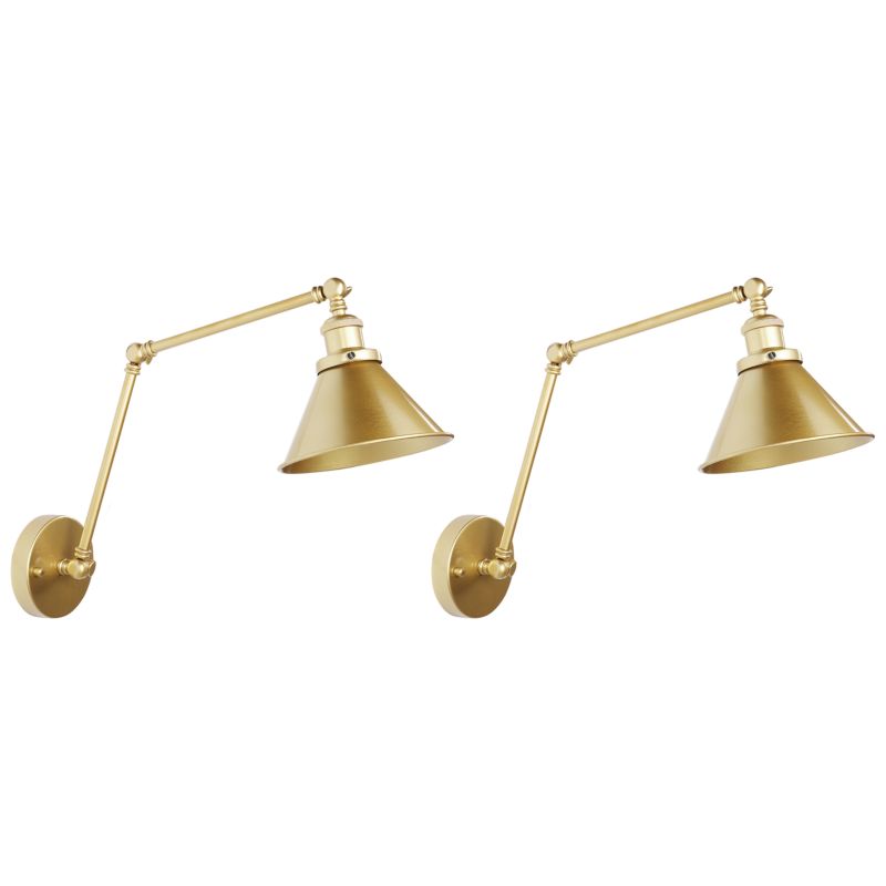 Zestaw 2 lamp ściennych Narva Regulowana Metal Złoty 1 par.