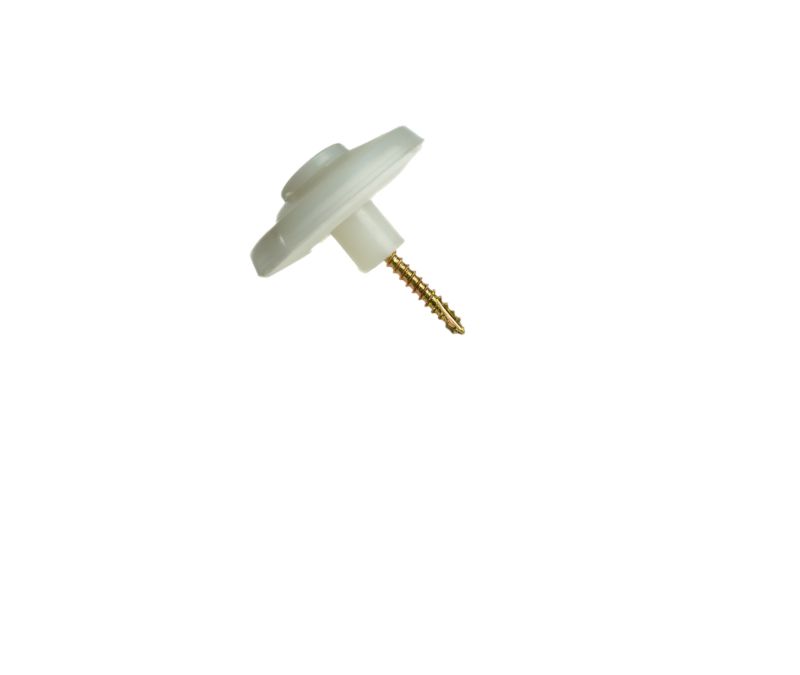 Podkładka grzybkowa TECH-PLAST biała 10mm + wkręt TORX - 60szt.