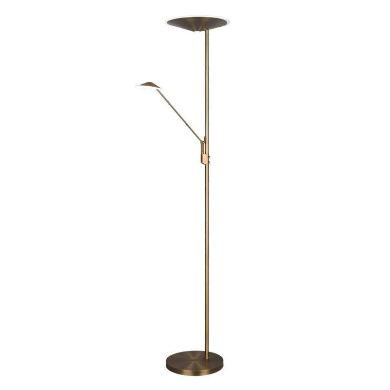 Lampa podłogowa stojąca Trio Branford złoto-biała LED 30W 2700K - 4000K 3500lm do czytania wym: 180 x 30 x 30 cm - 1 szt.