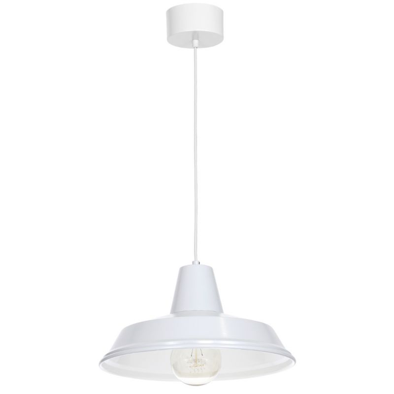 Lampa wisząca Luminex Class biały matowy wym: 120 x 36 x 36 cm 1xE27 x 15W 1 szt.