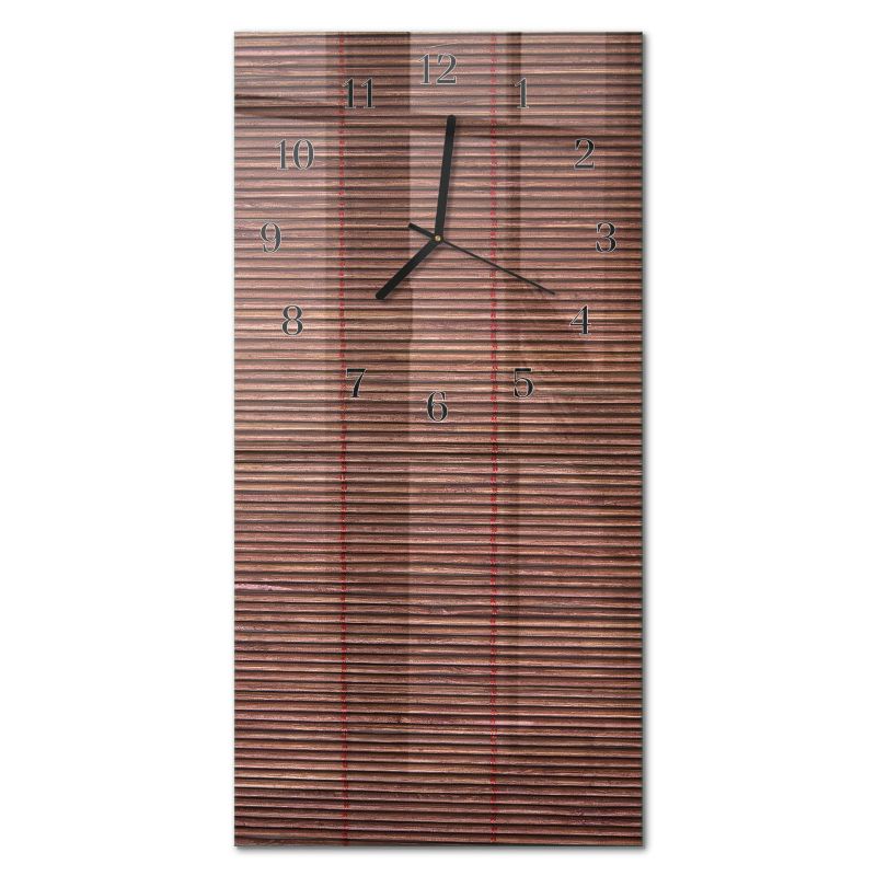 Zegar Ścienny Tulup 30x60 cm z Czarnymi Wskazówkami Żaluzje Bambusowe 1 szt.