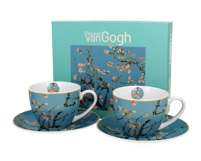 Zestaw 2 filiżanek Van Gogh Almond Duo porcelana niebieskie 1 kpl.
