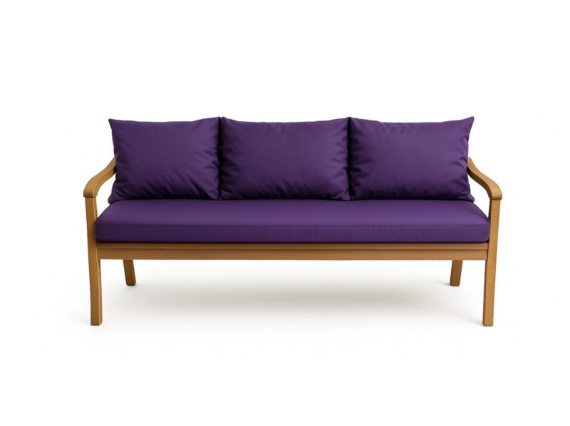 Poduszka ogrodowa na ławkę 3-os, Setgarden, 160x60x50cm, Fioletowa dwustronne Poduszki na ławkę zdejmowany pokrowiec,Mix 1szt