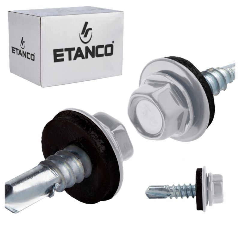 Wkręty samowiercące do metalu Etanco GT5 Z14 5,5x19 mm RAL 9006 250szt
