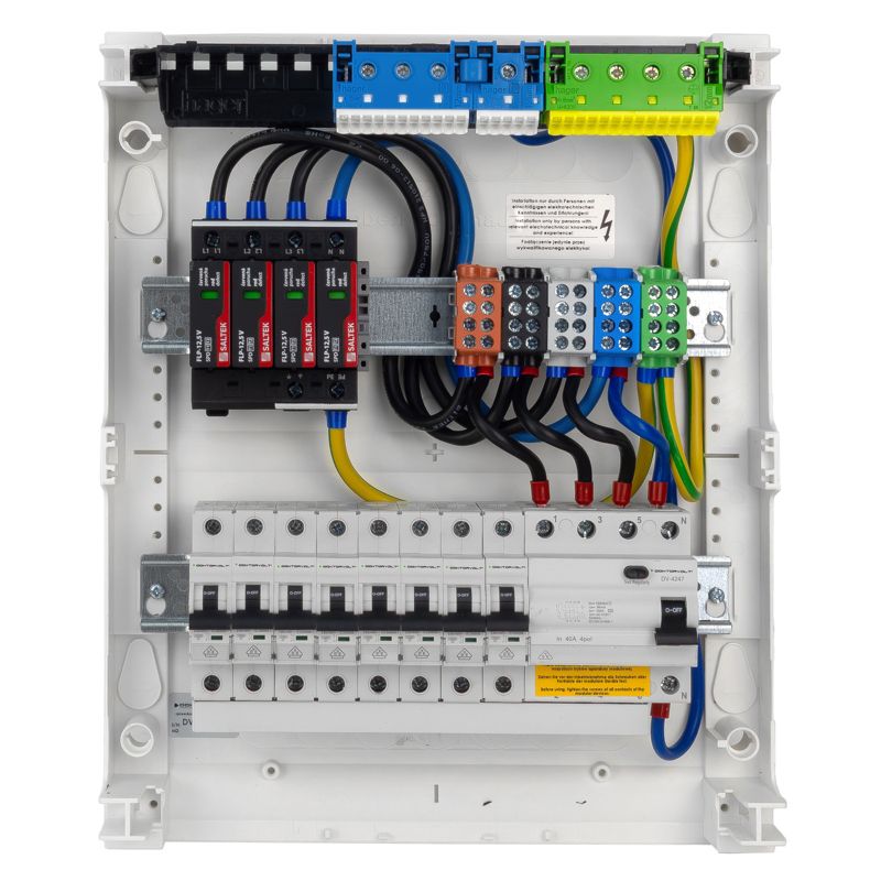 Rozdzielnica modułowa natynkowa 2x12 8xMCB 1xRCCB VDE Hager ogranicznik Saltek 370x305x96,5mm Doktorvolt 1szt