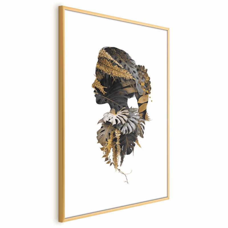 Plakat Artgeist Człowiek dżungli 29,7x42 cm z ramą złotą 1 szt