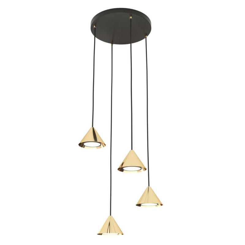 Lampa wisząca Emibig Elit czarno-złota wym: 100 x 30 x 30 cm 4xGX53 x 10W 1 szt.