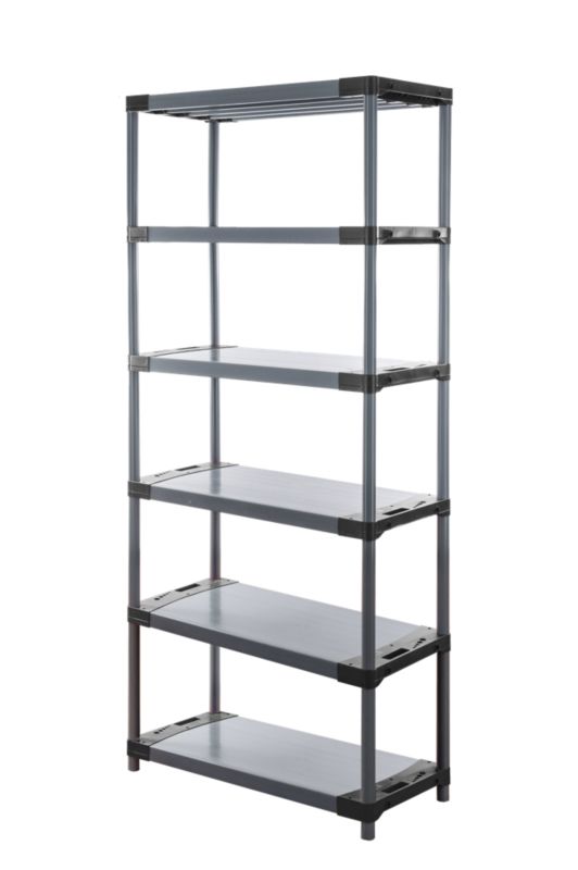 Regał plastikowy MODO24 szary do piwnicy 222x100x46 cm modułowy wodoodporny 1 szt.