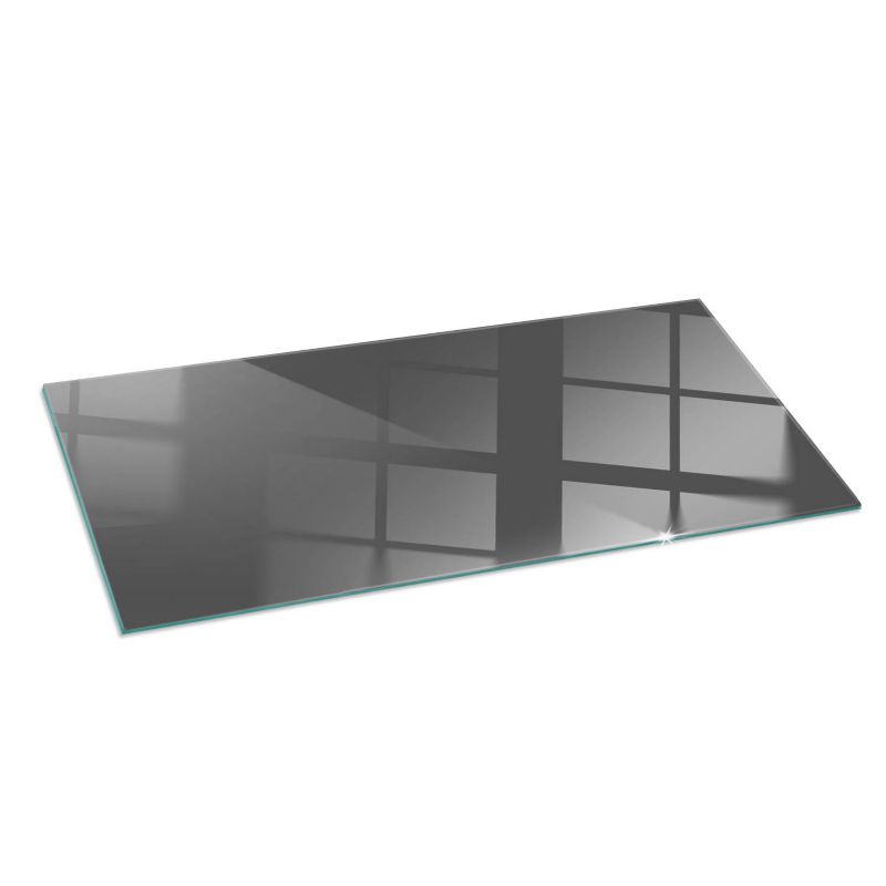 Podkładka Szklana Tulup 125x50 cm Ochrona Podłogi przed Kominkiem Szaro-brązowy 1 szt.