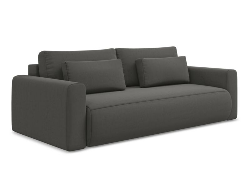 Kanapa 3-osobowa z funkcją spania LaMiaSofa PERUGIA z tkaniny welwetowej 238x105 cm stalowy 1 szt.