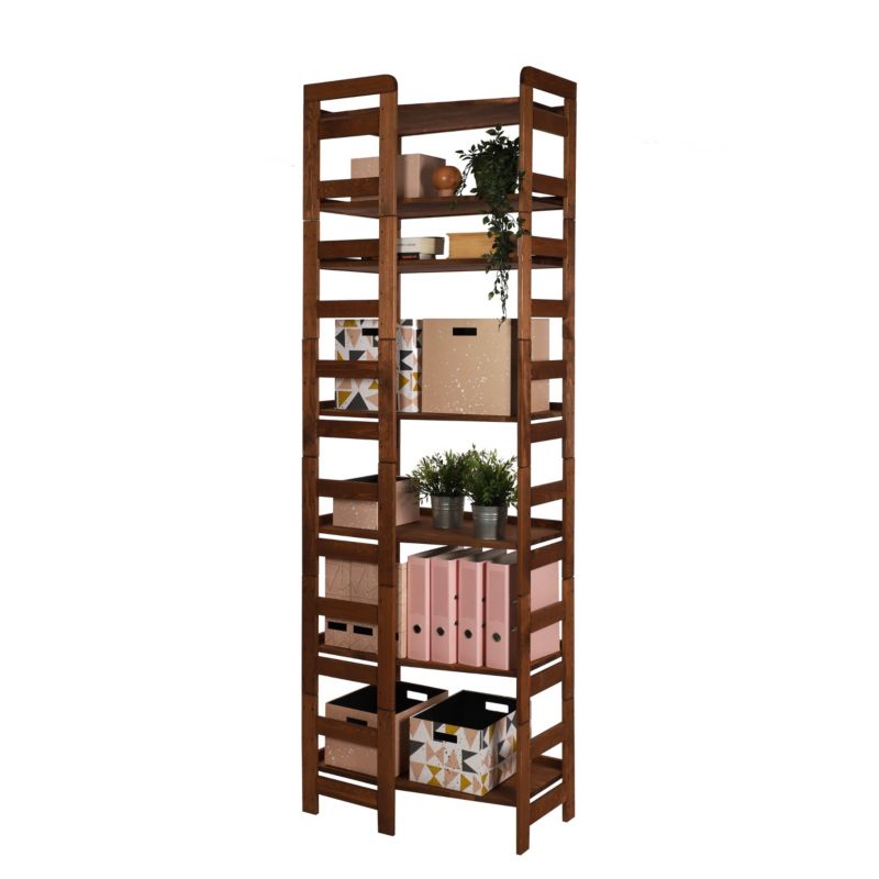 Regał modułowy MODO24 z pełnymi półkami 39 x 72 x 45 cm moduł 5 brązowy 1 szt.