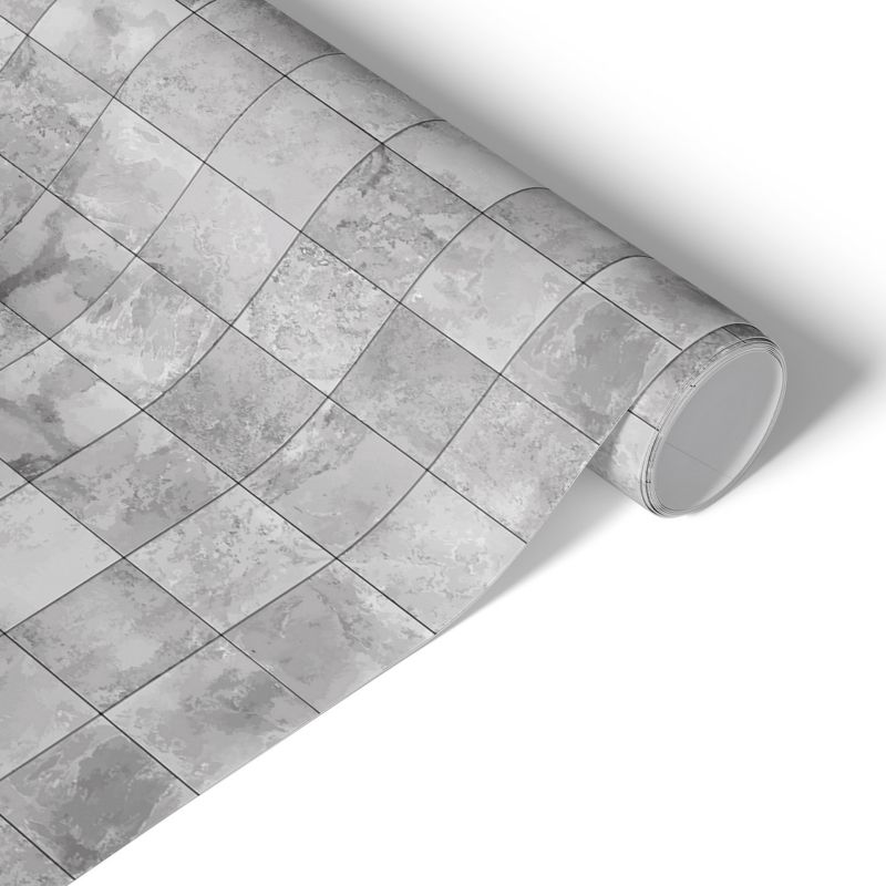 Okleina Meblowa Tulup 50x100 cm Szare płytki Renowacja Mebli DIY 1 rol.
