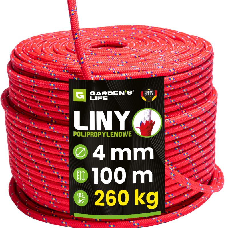 Lina Polipropylenowa Garden's Life 4mm 100m, 260 kg, 1 szt