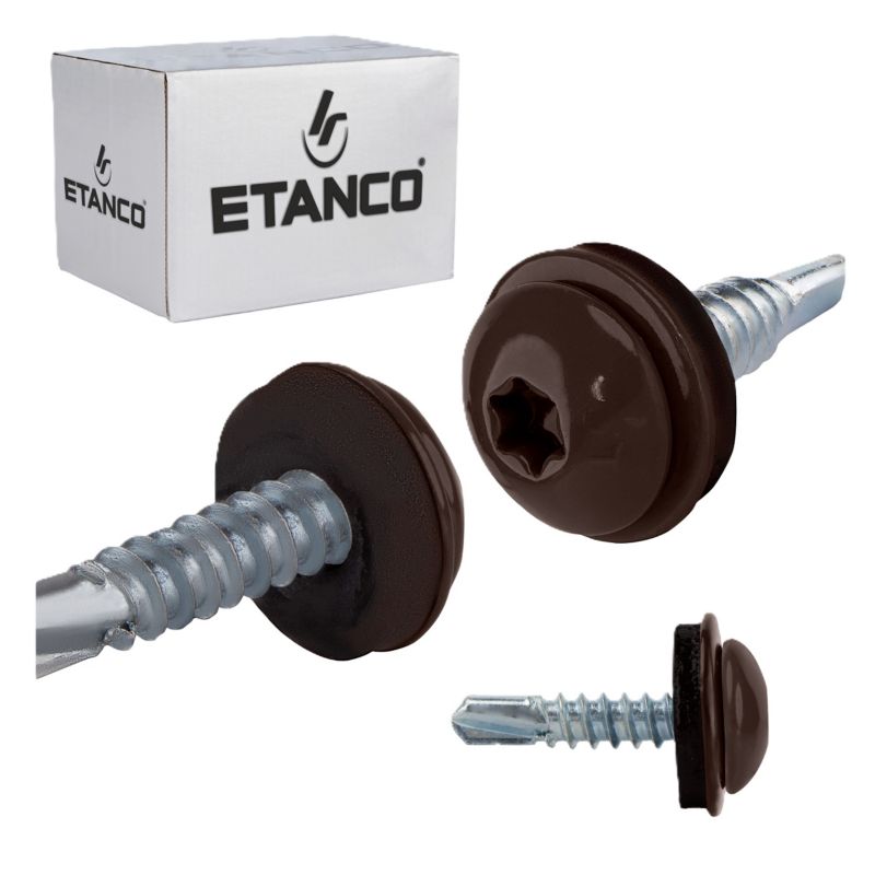 Wkręty samowiercące do metalu Etanco GT3 PH 4,8x22 mm RAL 8017 250szt