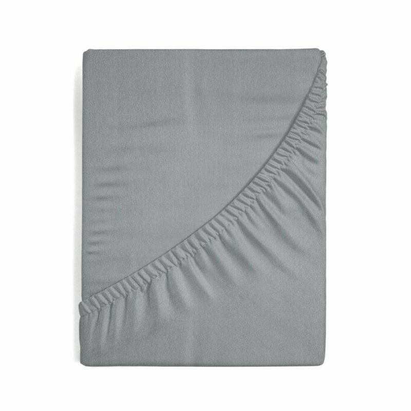 Prześcieradło JERSEY Eurofirany 180 x 200 x 30 cm stalowe bawełniane z gumką 1 szt.