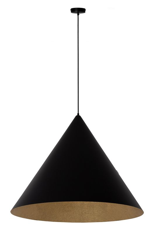 Lampa wisząca Sigma Lighting Vesuvio 9174 czarno-złota nowoczesna 1xE27 x 1 szt.