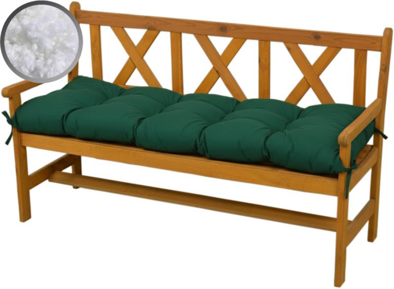 Poduszka na ławkę ogrodową AMPO 160 cm ciemny zielony 1 szt.