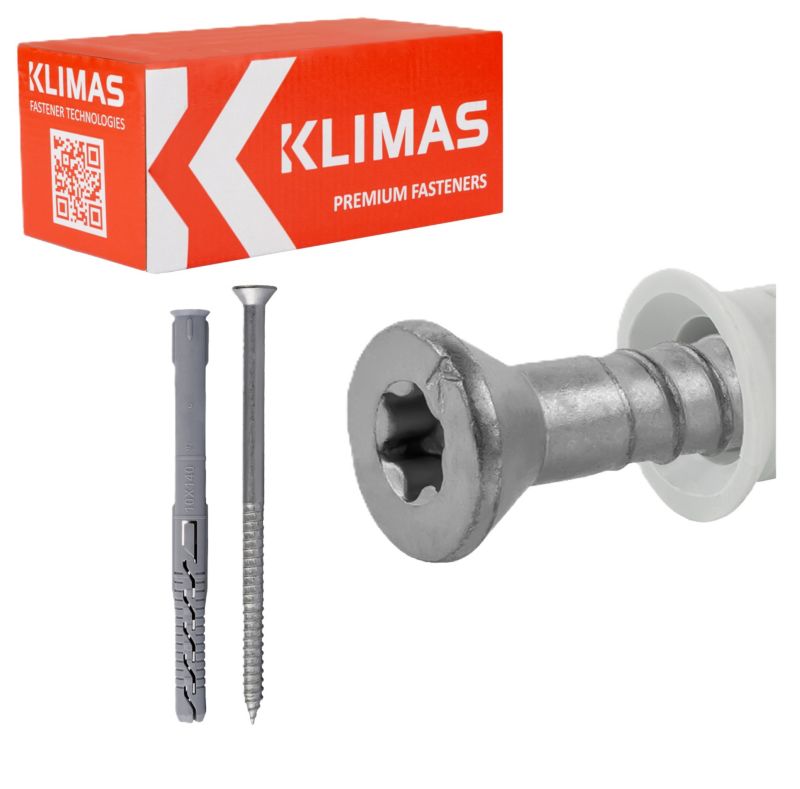Kołki rozporowe ramowe Klimas S KPS-FAST 10x140 mm ocynkowane 25szt