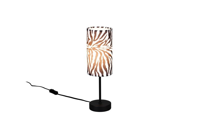 Lampa stołowa RL ZEBARA czarna 1xE14x10W IP20 wym:36,5x11x11cm - 1 szt.