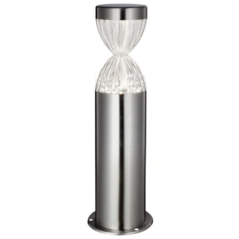 Lampa ogrodowa stojąca Polux Adria srebrna satynowana LED 6W 6500K 420lm IP44 wym: 36 x 7,6 x 7,6 cm metal - 1 szt.