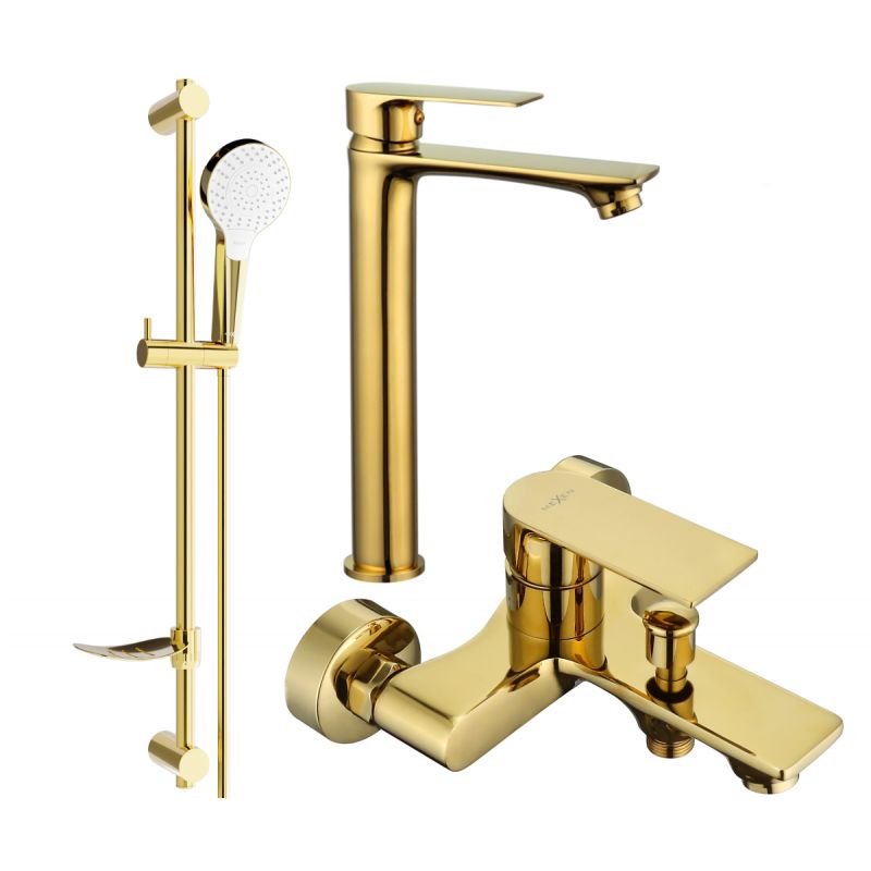 Zestaw wannowy Mexen Royo złoty 72213DF05-50 1 szt.