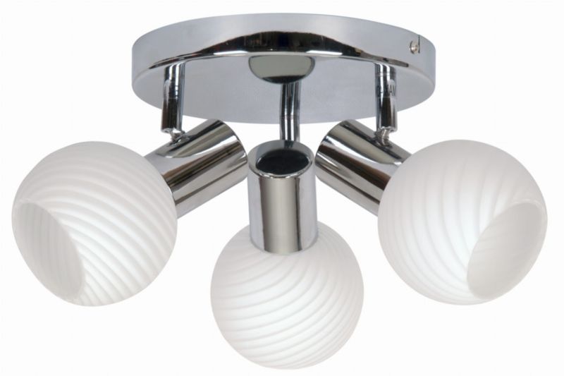 Lampa sufitowa wisząca Candellux Turno chromowana biała wym: 18 x 36 x 36 cm 3xE14 x 40W 1 szt.