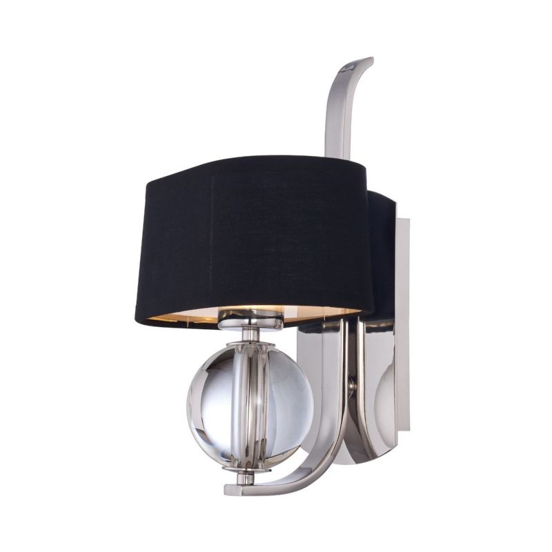 Kinkiet ścienny Quoizel Gotham imperialne srebro-czarny 1 x G9 x IP20 wym: 33 x 22,9 x 17,8 cm - 1 szt.