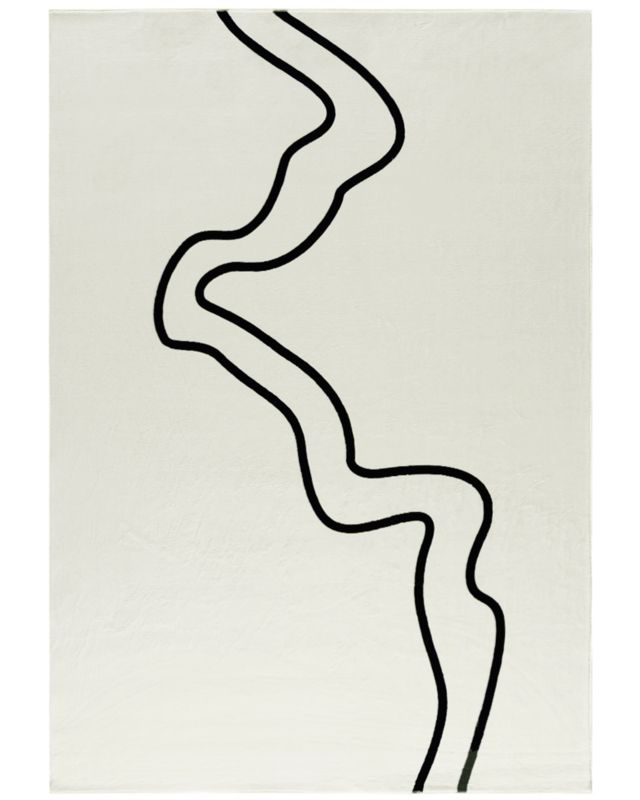 Nowoczesny dywan, abstrakcyjny 80x150cm Matera Linea Mazovia - biały, ecru, na ogrzewanie podłogowe, 1szt.