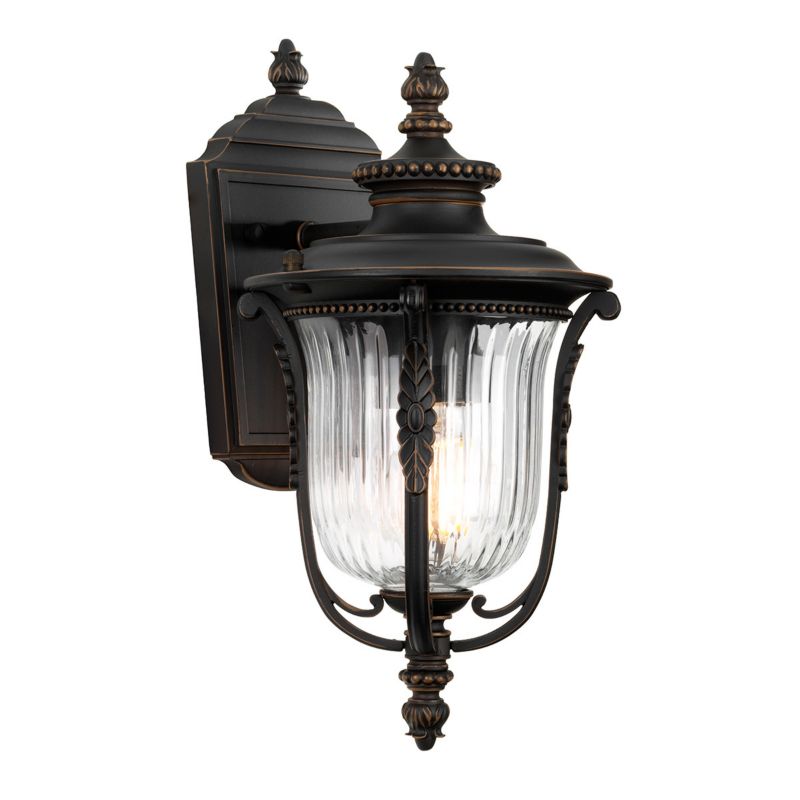 Kinkiet ścienny zewnętrzny Kichler Luverne ciemny brąz 1 x E27 x 60W IP44 wym: 33,7 x 17,8 x 19,7 cm - 1 szt.