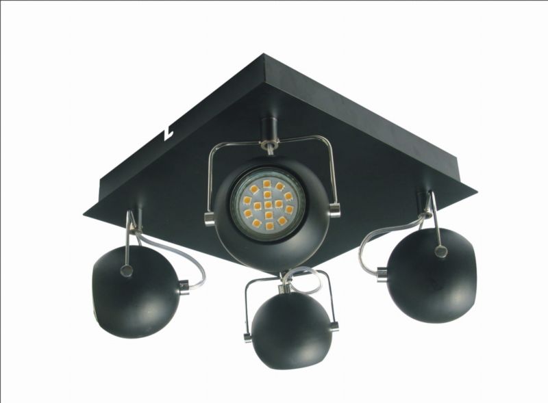 Lampa sufitowa Candellux Tony czarna 4 x GU10 x 3W wym: 25 x 25 cm - 1 szt.