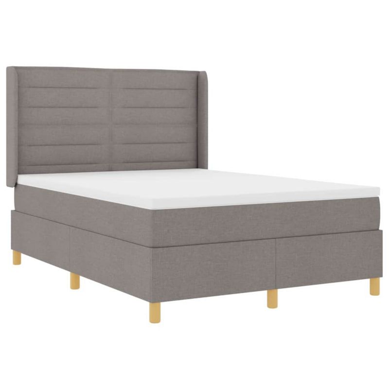 Łóżko z materacem WaszeMeble 135x190 cm Ciemnoszary tkanina z LED WM-3343627 1 szt.