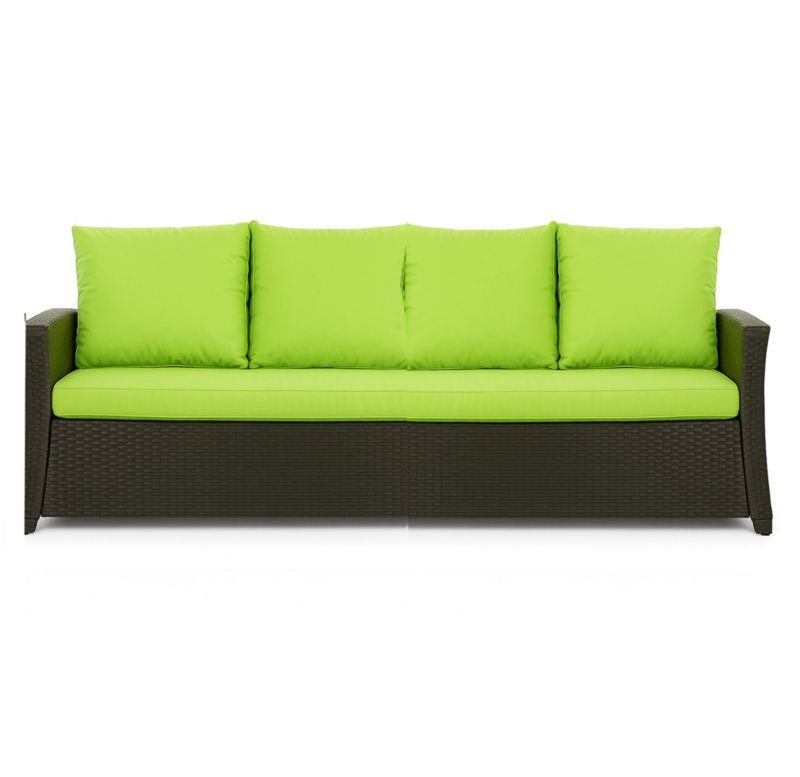 Poduszka ogrodowa na sofę rattanową 3-os, Setgarden, 180x50x50cm Limonka Poduszki na meble ogrodowe-Technorattan, Mix, 1szt